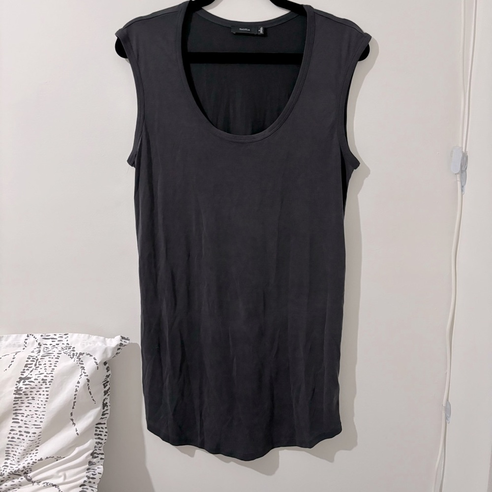 TALULA WASHED BLACK TSHIRT DRESS